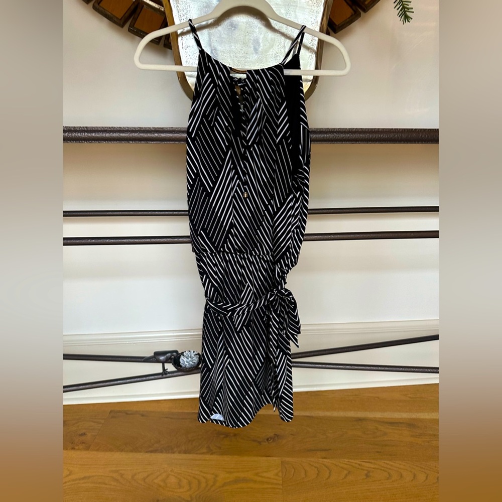White House Black Market striped cocktail dress